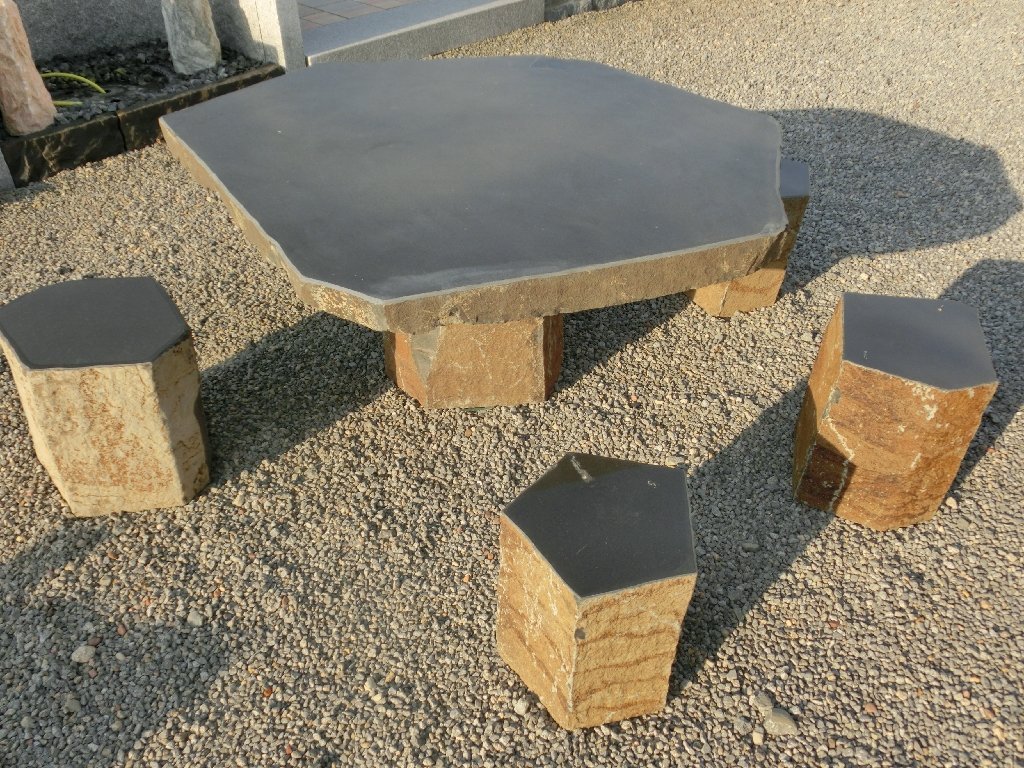 Gartenbank Und Tisch Aus Granit Stein
