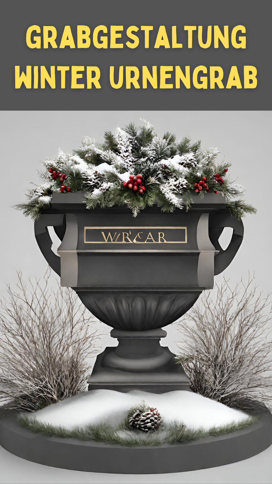 Wie Sie mit kreativer Grabgestaltung im Winter das perfekte Urnengrab schaffen