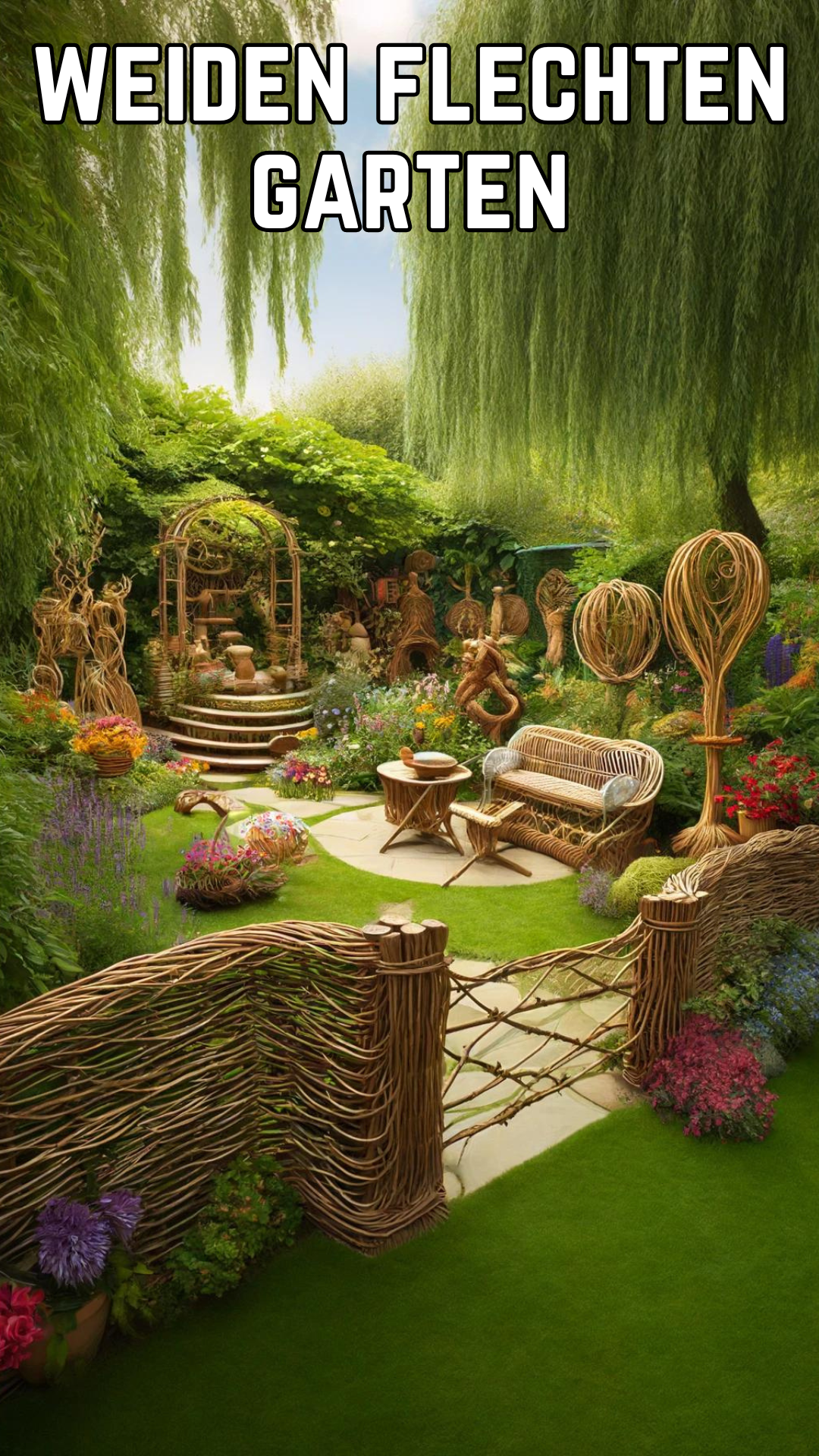 Wie man mit Weiden flechten im Garten ein Paradies erschafft Wie man mit Weiden flechten im Garten ein Paradies erschafft