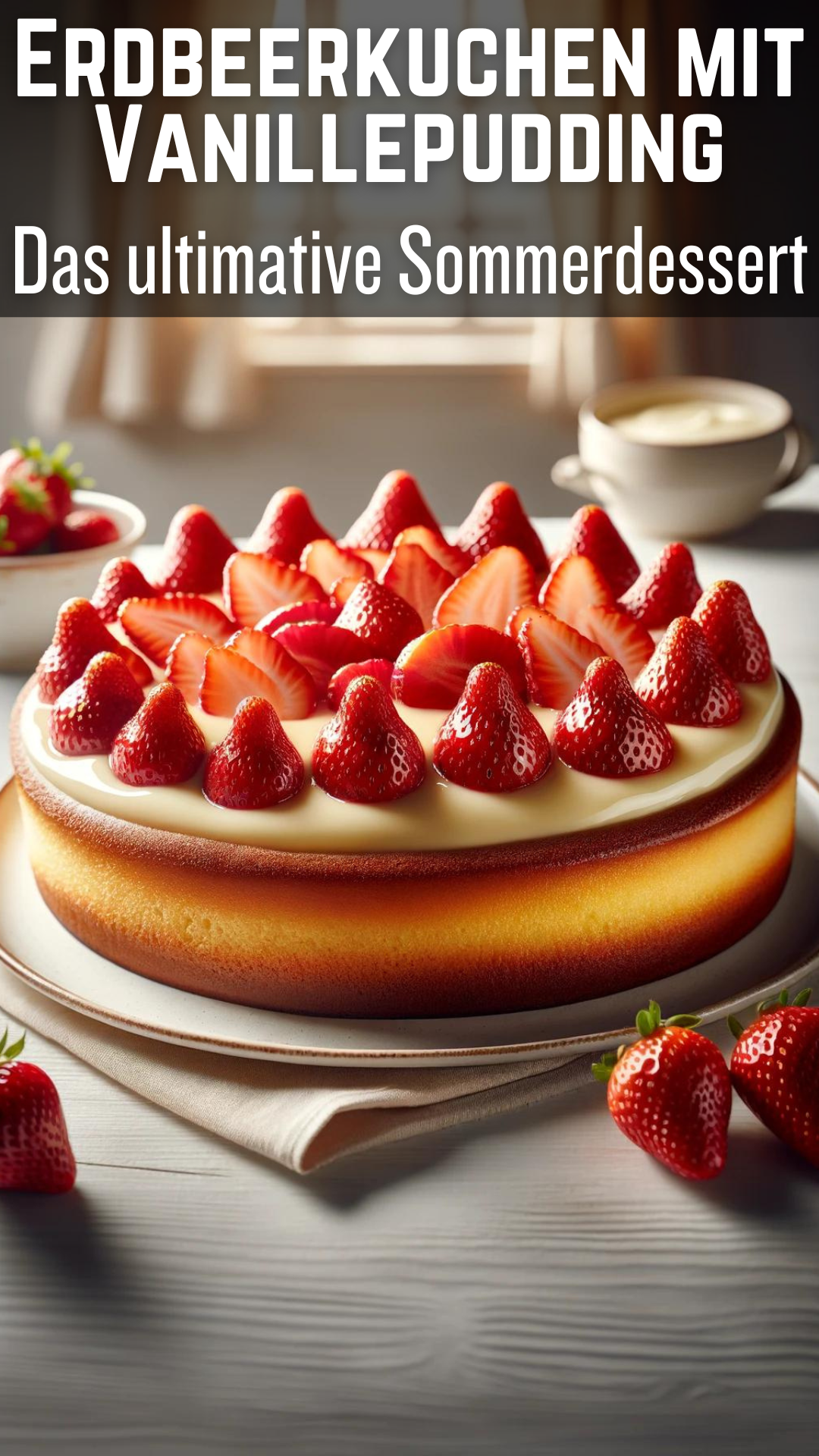 Erdbeerkuchen mit Vanillepudding – Das ultimative Sommerdessert Erdbeerkuchen mit Vanillepudding – Das ultimative Sommerdessert