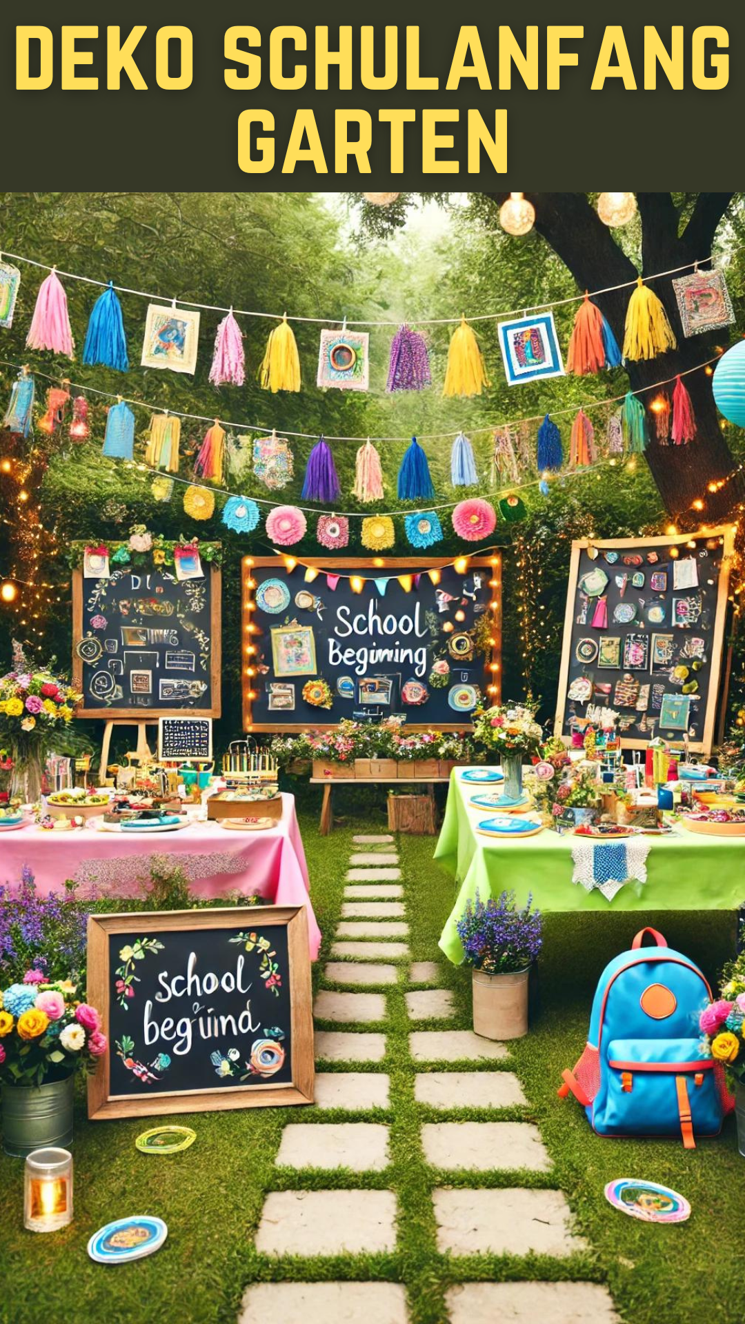 Fantastische Deko-Ideen für den Schulanfang im Garten die Eltern und Kinder lieben werden