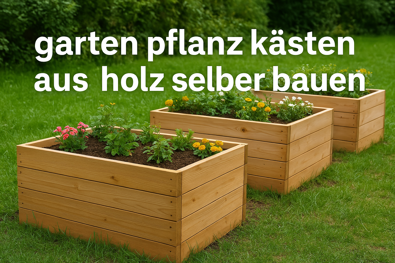 Garten Pflanzkästen aus Holz selber bauen So einfach wird dein Garten zum DIY-Paradies