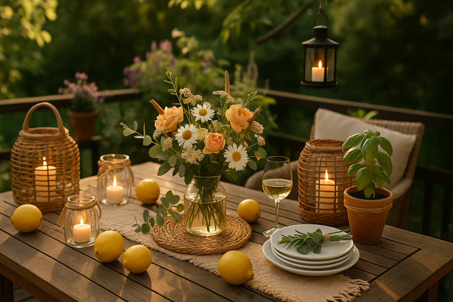 So wird dein Terrassentisch zum Sommer-Hingucker mit diesen genialen Deko Ideen