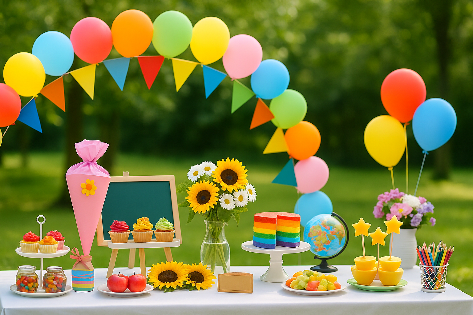 Die schönsten Einschulung Gartenparty Ideen Deko für einen unvergesslichen Schulstart