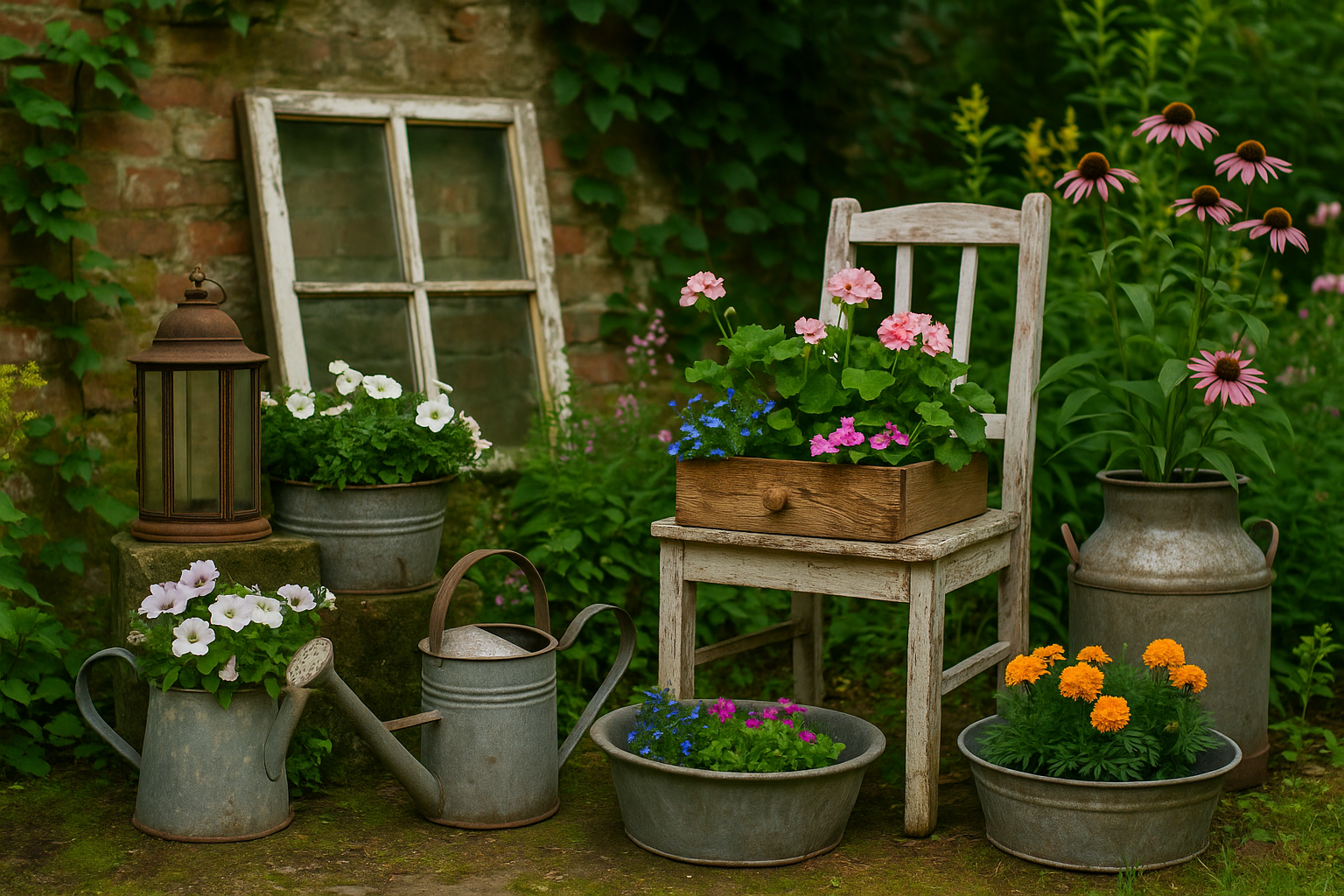 Alten Sachen Gartendeko Vintage