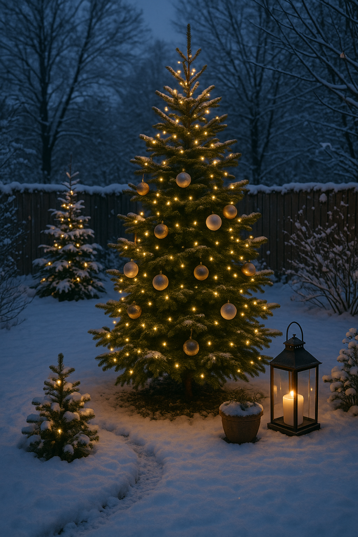 4. Outdoor-Weihnachtsbaum – das Highlight im Garten