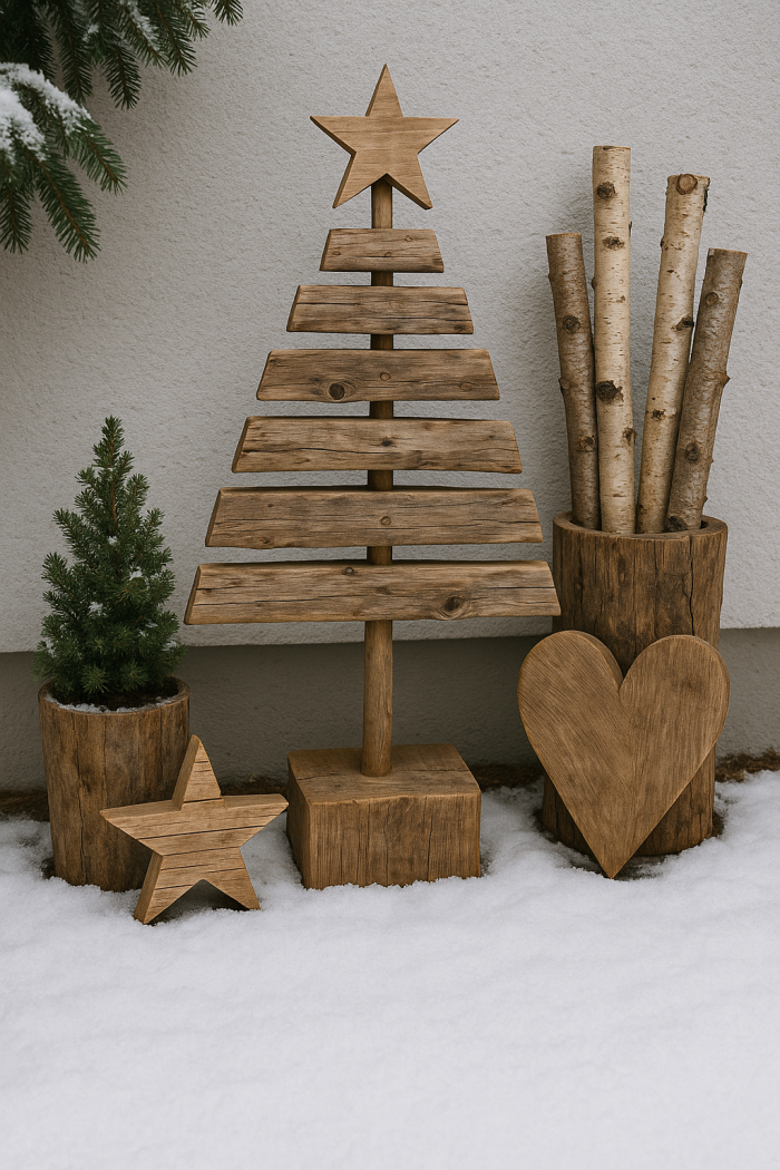 Holzdeko für draußen – rustikal & langlebig