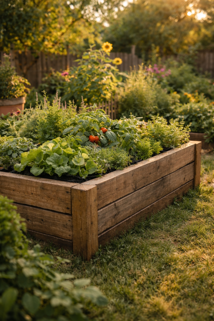 Platz 1 Selber bauen Garten Hochbeet für Gemüse und Kräuter