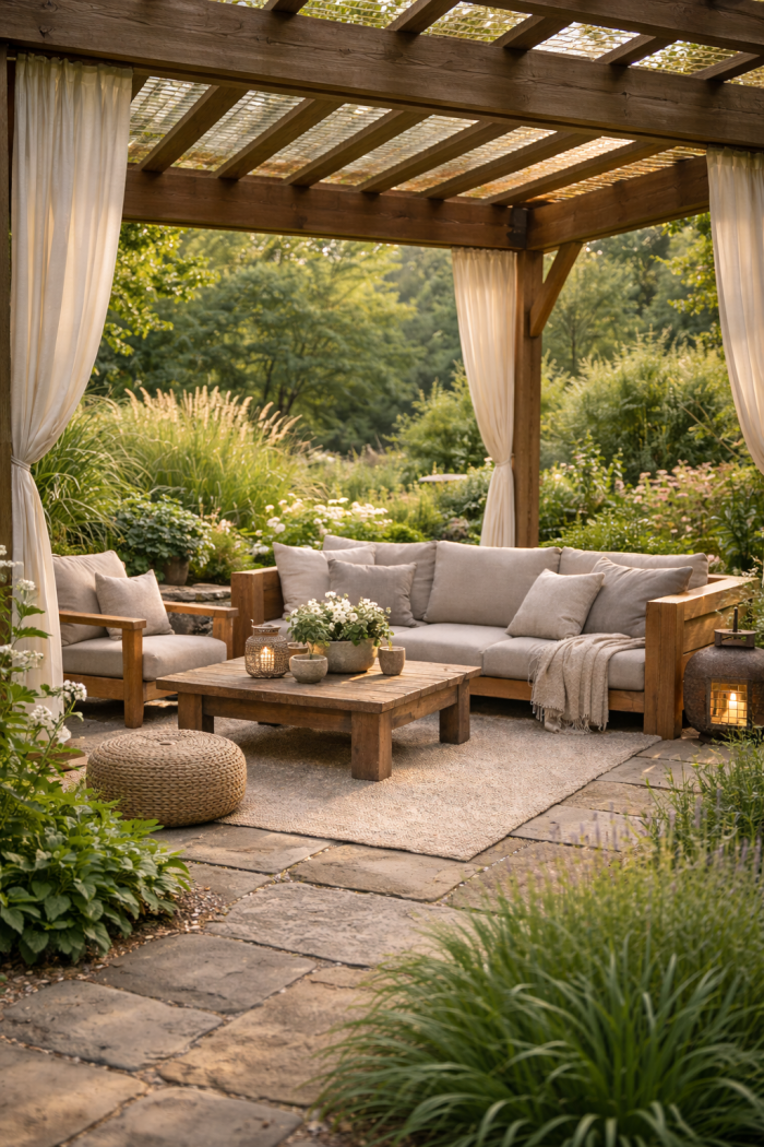 Platz 1 Sitzecken Garten als geschützter Wohlfühlraum mit Überdachung