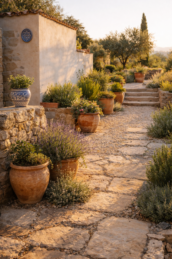 Platz 2 Mediterraner Garten mit Materialien und Farben wie im Süden