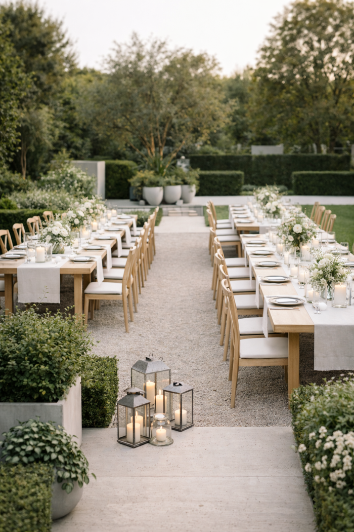 Platz 2 – Die moderne Standesamt Gartenparty mit klaren Linien