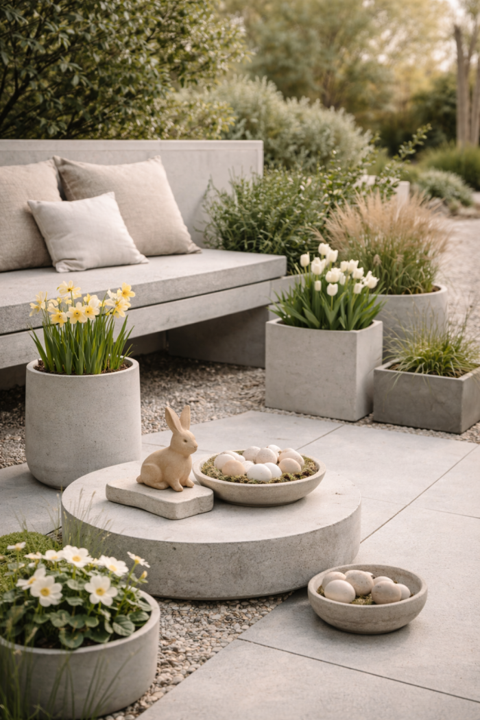 Platz 3 – Moderne minimalistische Osterdeko Garten für klare Linien