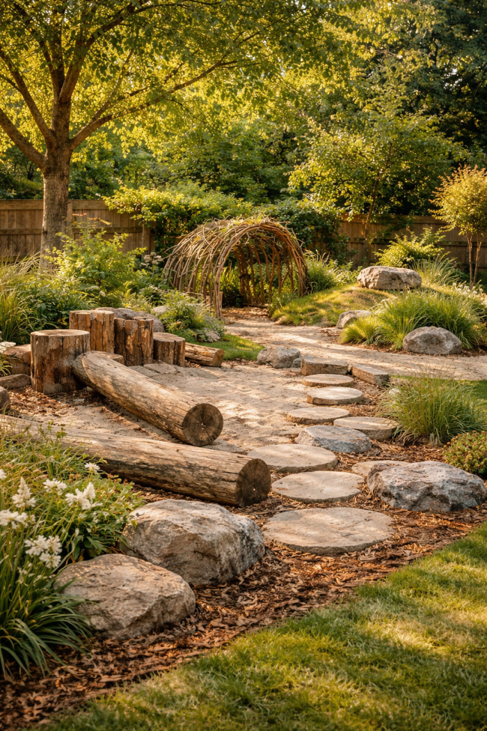 Platz 1 Naturnahe Abenteuer Spielecke Garten
