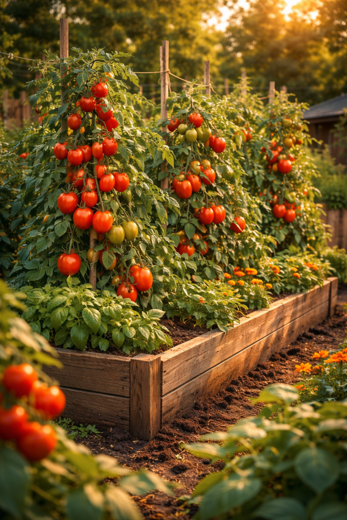 Platz 1 Tomaten Garten im Hochbeet für maximale Ernte und gesunde Pflanzen