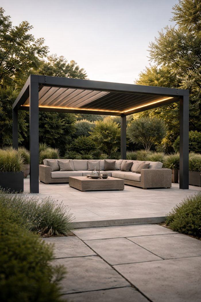 Platz 1 pergola garten modern minimalistisch mit klarer Architektur