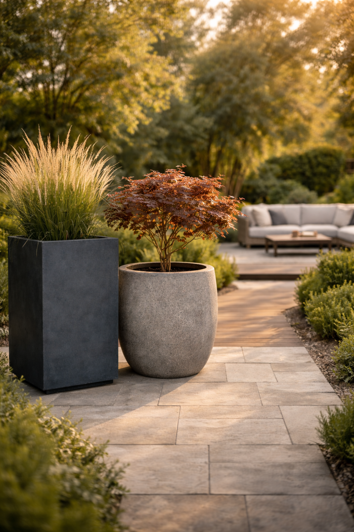 Platz 1 – Große pflanzenkübel für den garten als Statement Elemente