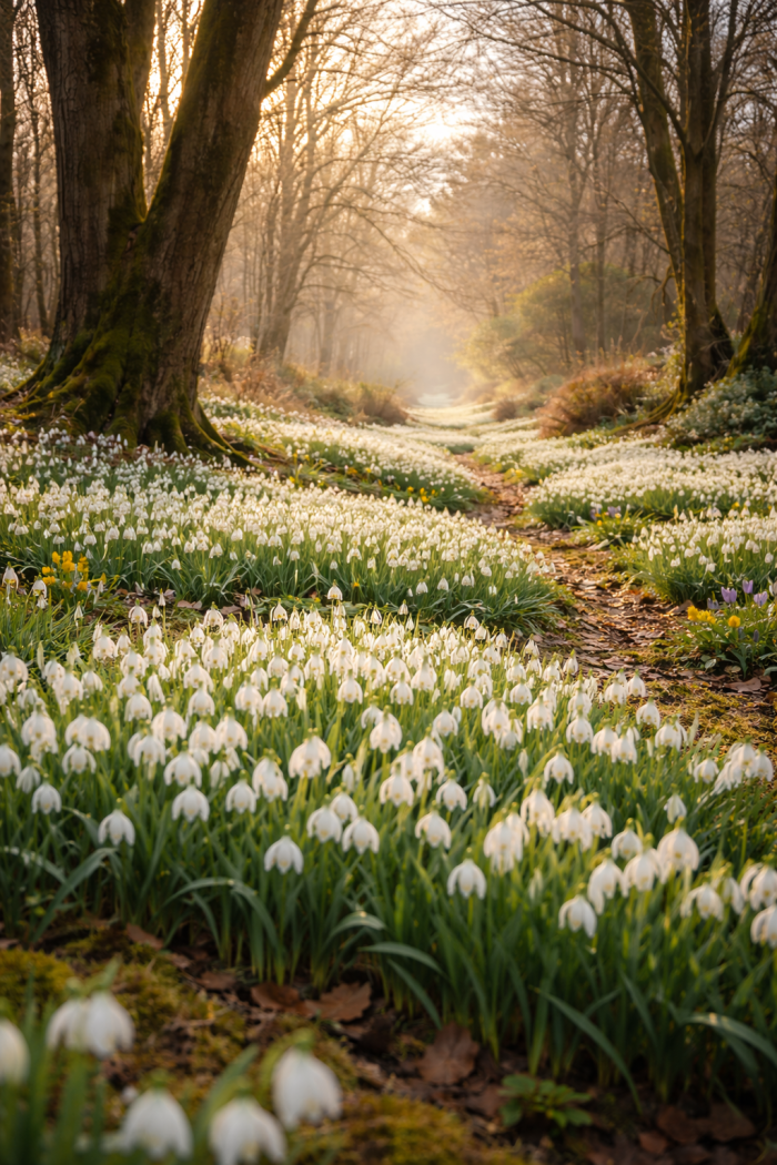 Platz 1 – Schneeglöckchen als natürlicher Blütenteppich im Garten