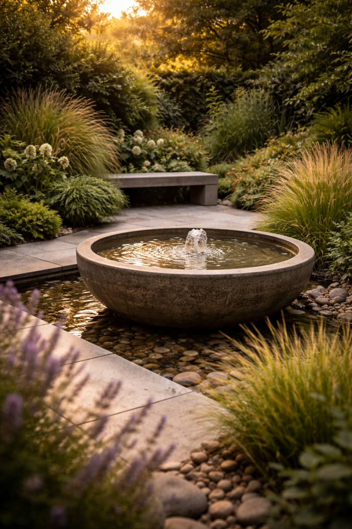 Platz 3 Kreative Garten Ideen mit Wasser Elementen für pure Entspannung