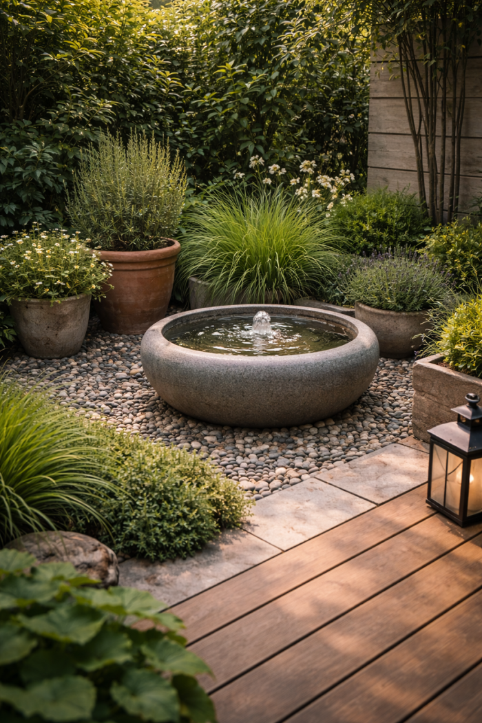 Platz 3 Wasser im Garten als Mini Wasserelement für kleine Gärten und Terrassen