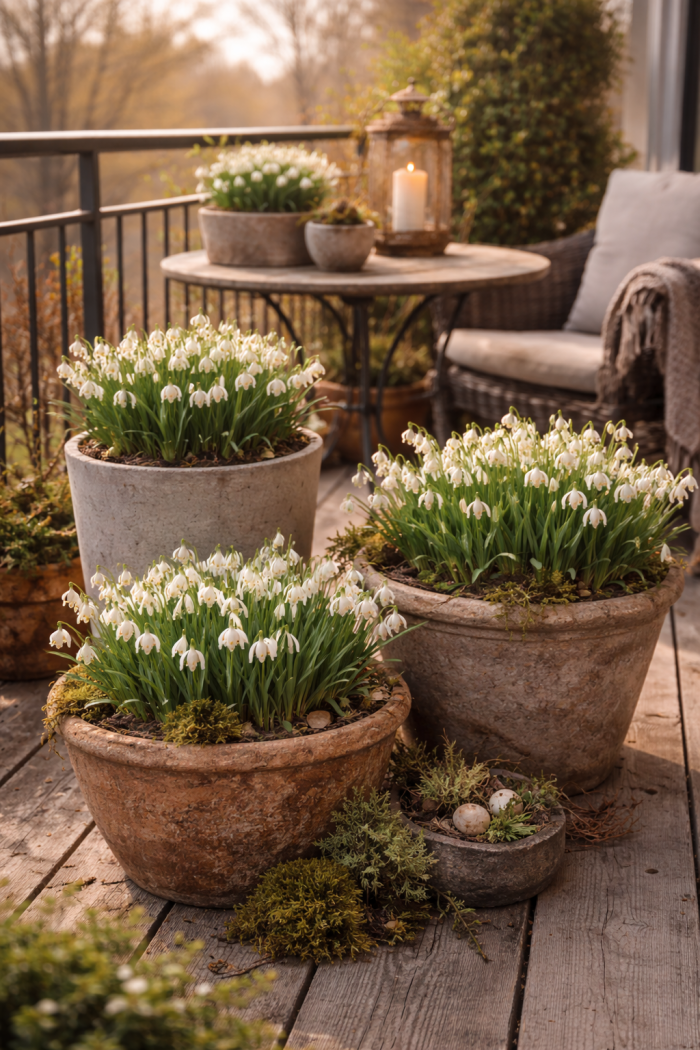 Platz 3 – Schneeglöckchen im Topf und auf dem Balkon