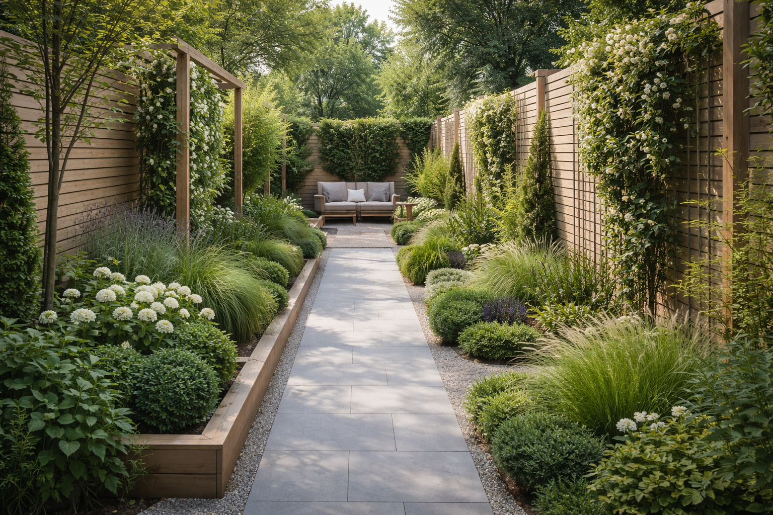 Schmaler Garten Ideen Die besten 3 Lösungen für mehr Raumgefühl und Stil Schmaler Garten Ideen Die besten 3 Lösungen für mehr Raumgefühl und Stil