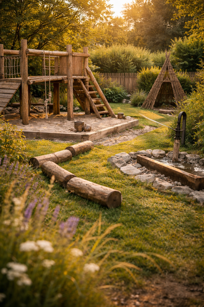 Platz 1 Garten Kinderbereich als Natur Abenteuerwelt