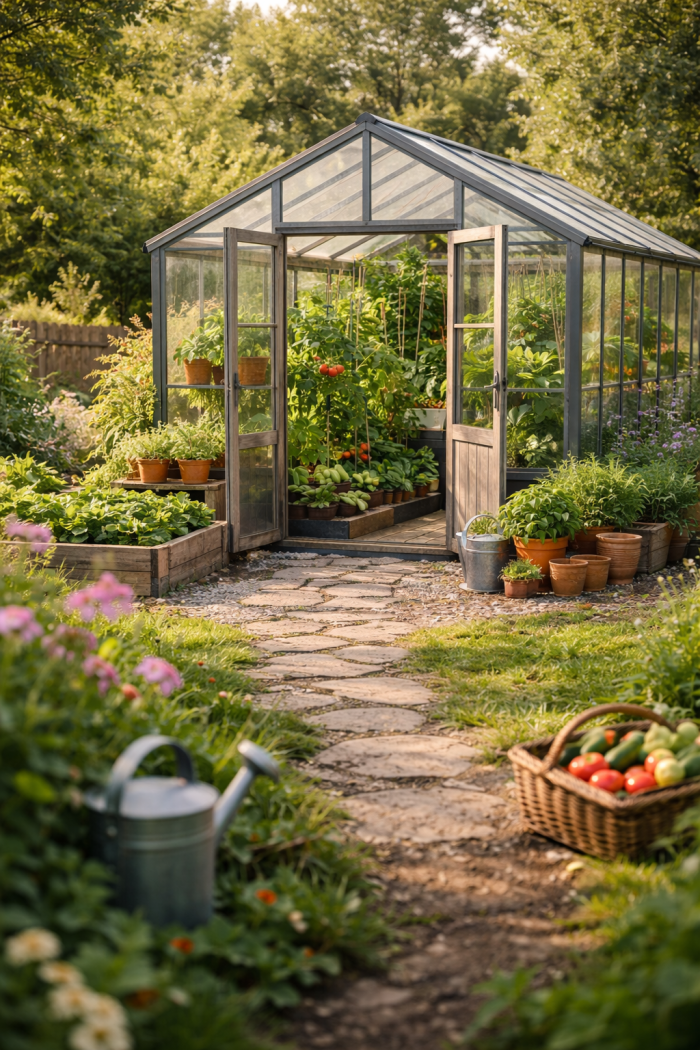 Platz 1 Klassisches Glasgewächshaus für maximale Pflanzenpower