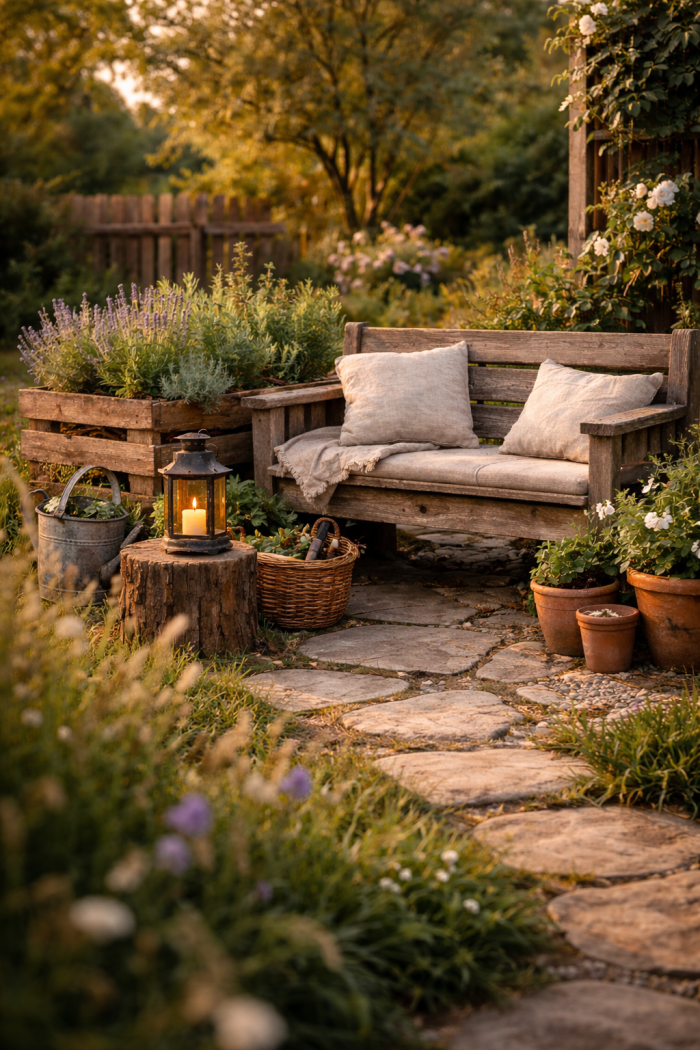 Platz 1 Rustikale Gartendekoration mit Holz und Naturmaterialien für authentischen Landhaus Charme