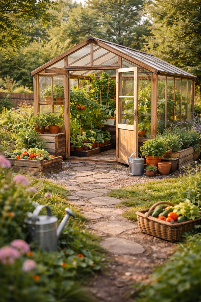 Platz 2 DIY Holz Gewächshaus für kreative Gartenprojekte
