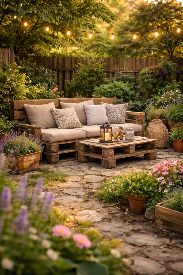 Platz 2 kreative garten ideen diy mit selbstgebauter Gartenlounge