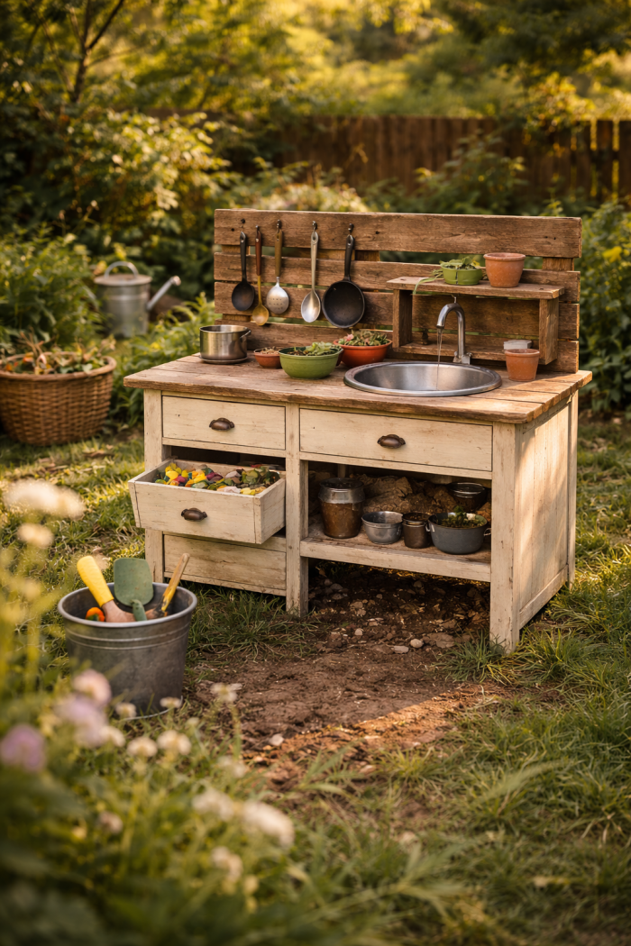 Platz 2 matschküche diy aus alten Möbeln