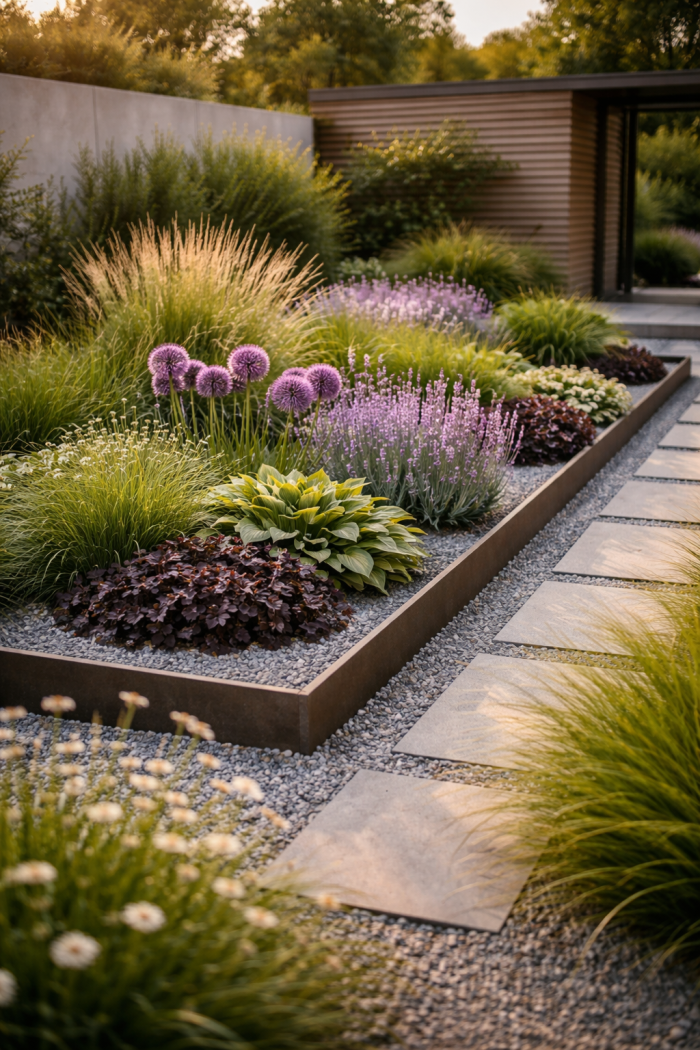 Platz 2 staudenbeete ideen im modernen minimalistischen Stil