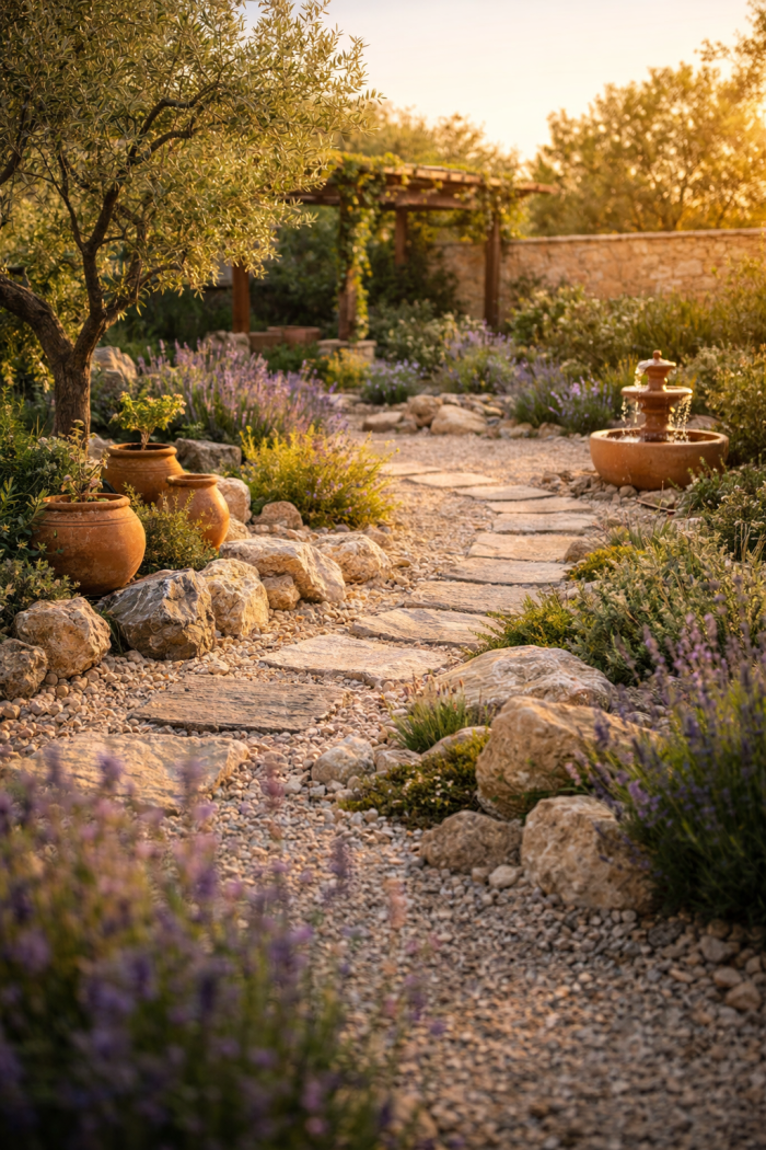 Platz 2 steingarten ideen mediterraner Traum mit Urlaubsfeeling