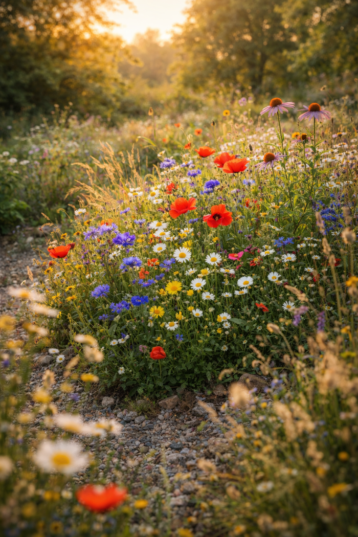 Platz 3 Blumenbeet gestalten im natürlichen Wildblumen Stil