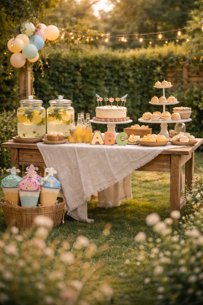 Platz 3 Einschulung Gartenparty mit stilvollem Genussbereich