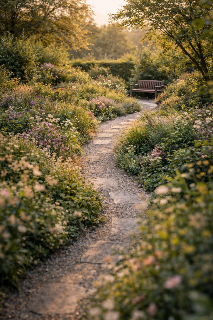 Platz 3 Garten Grundriss im natürlichen organischen Stil