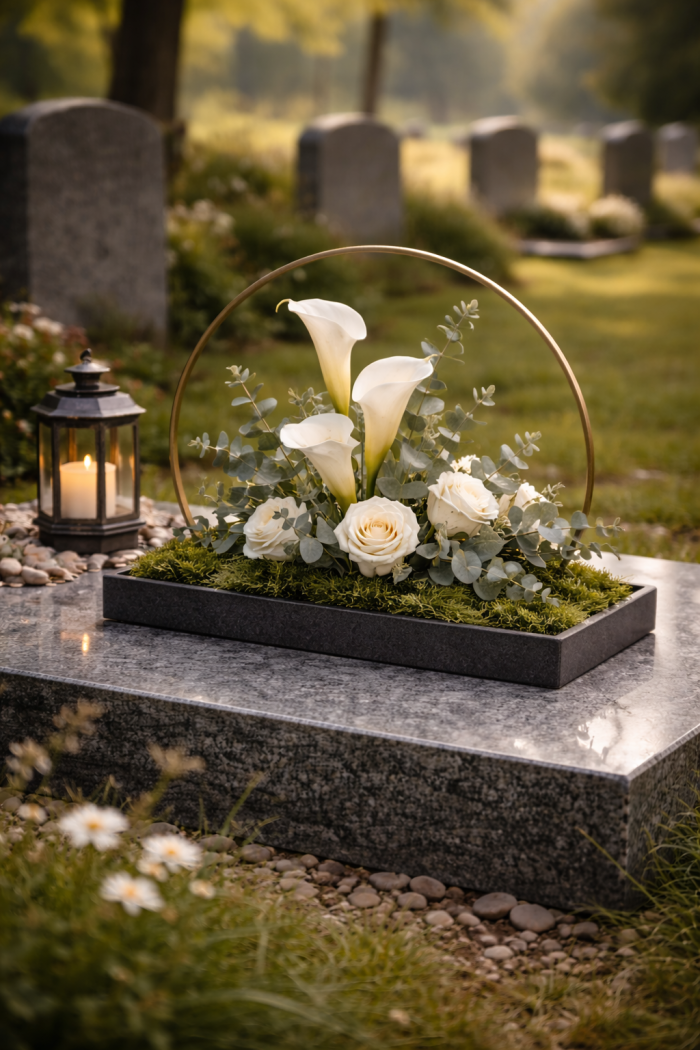 Platz 3 Moderne minimalistische Grab Gestecke