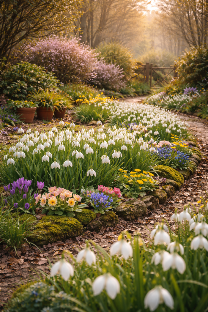 Platz 3 Schneeglöckchen Garten Ideen für natürliche Frühlingsbeete