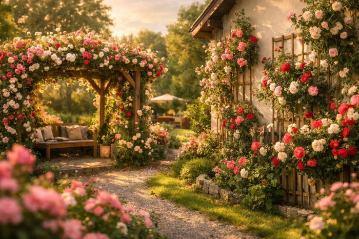 Die 3 besten Kletterrosen Ideen die deinen Garten in ein romantisches Paradies verwandeln