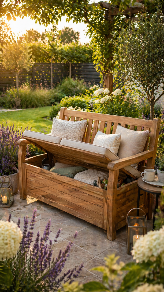 Platz 1 Moderne sitzbank garten aus Holz mit Stauraum