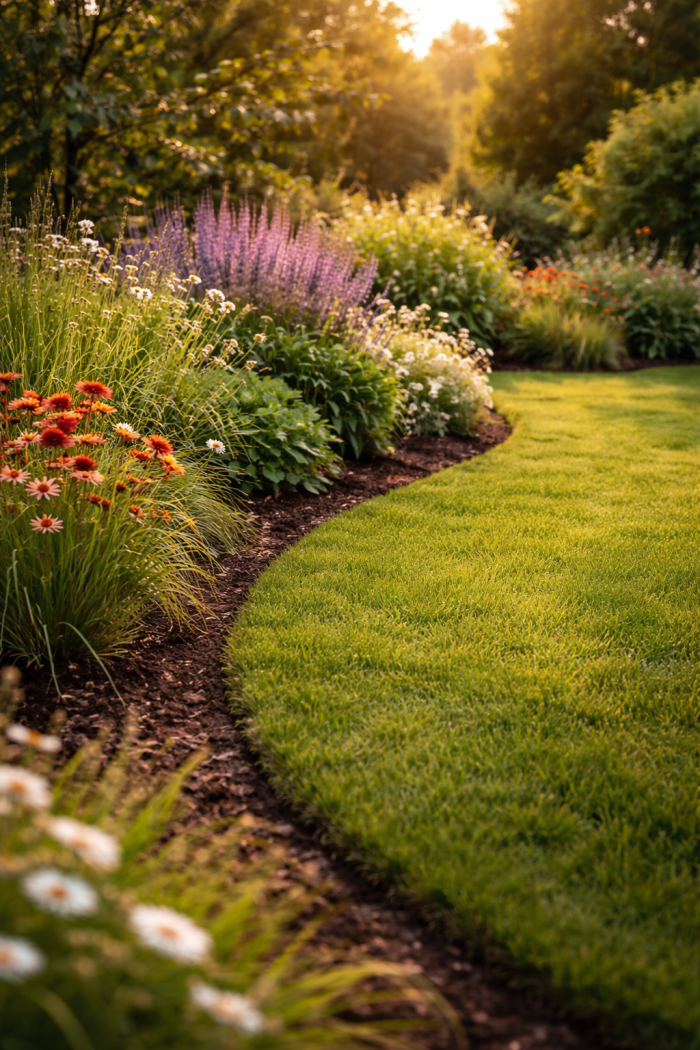 Platz 1 Natürliche rasenkanten ideen für einen weichen Look