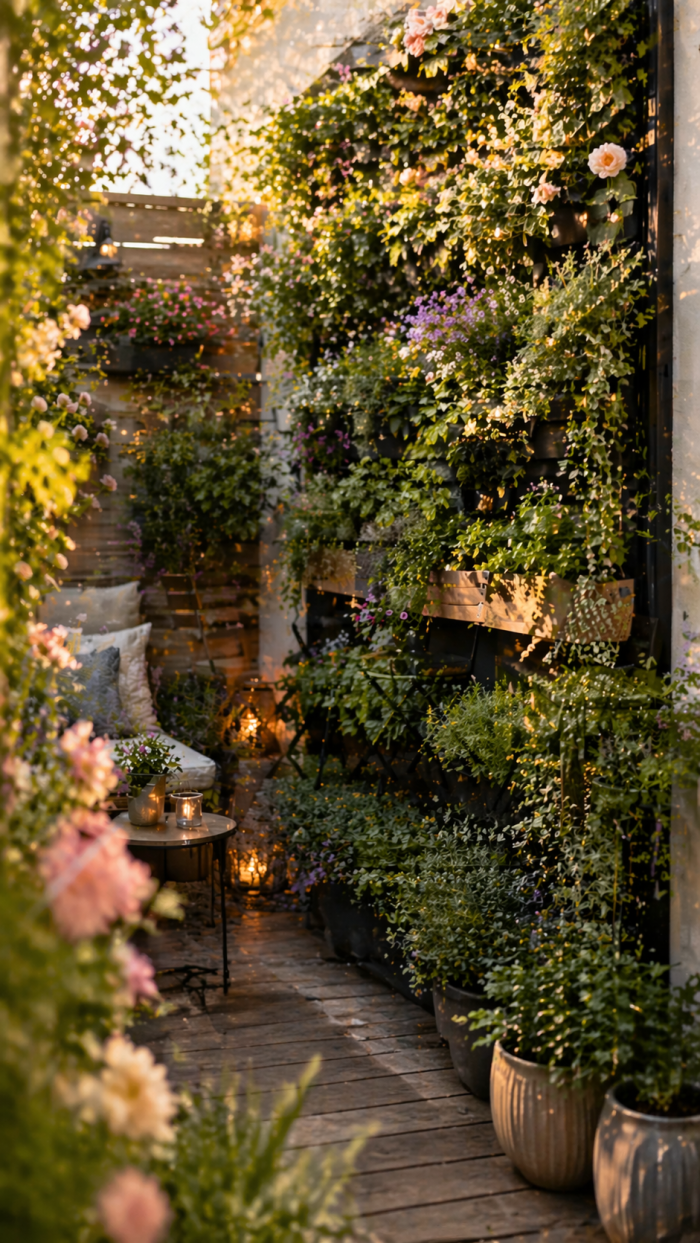 Platz 1 Vertikale kleiner garten ideen für mehr Raumgefühl 