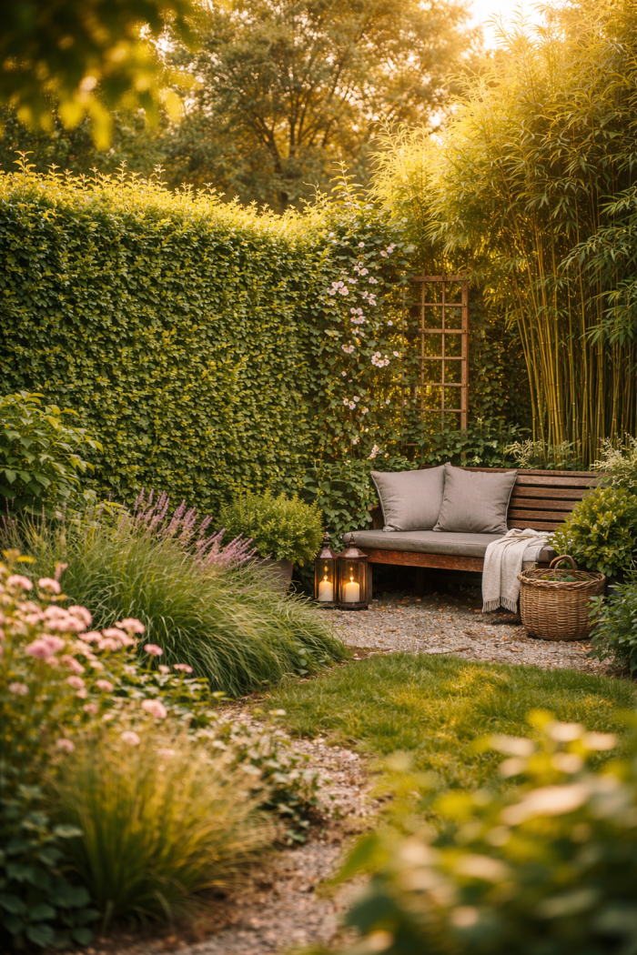 Platz 1 sichtschutz garten ideen günstig mit Pflanzen