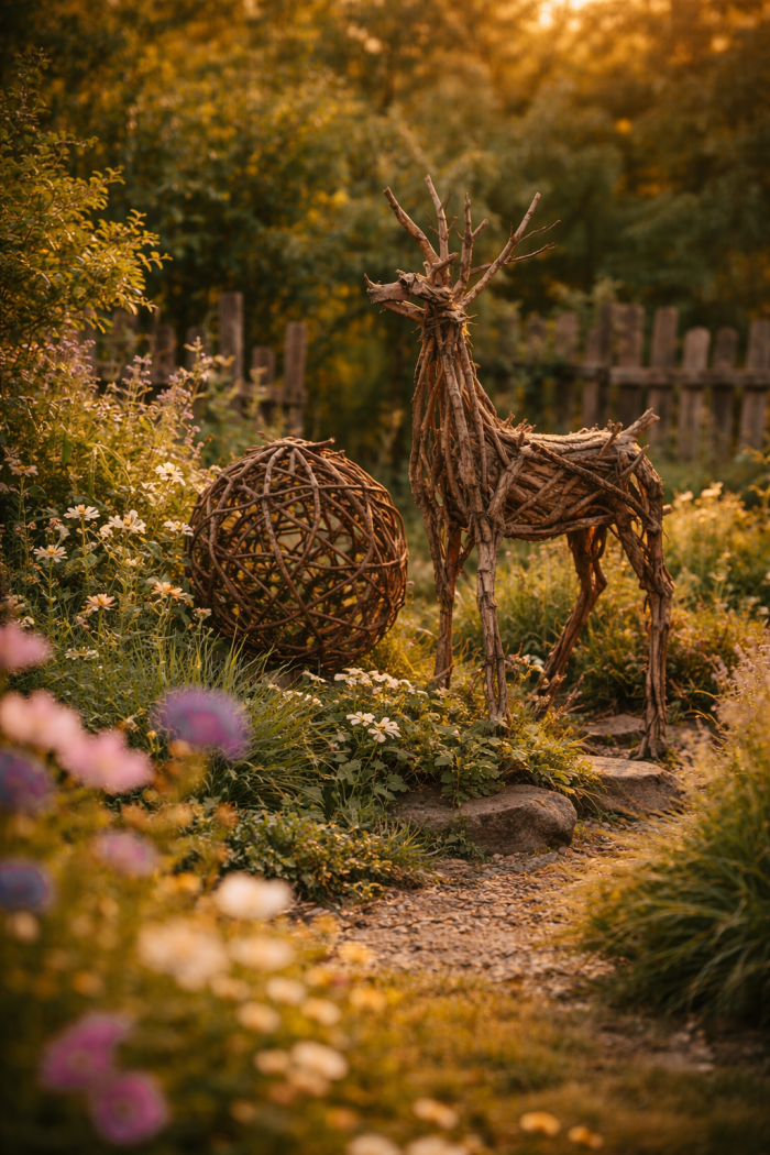 Platz 2 Äste Deko Garten als künstlerische Skulpturen und dekorative Highlights