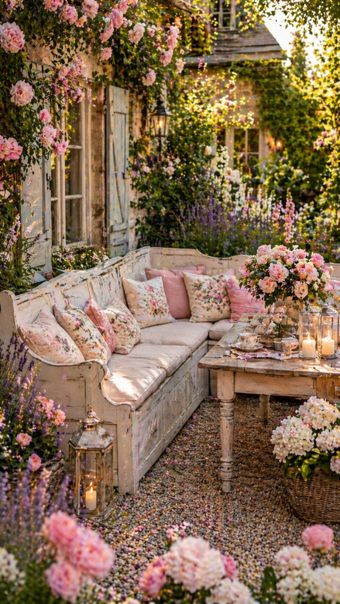 Platz 2 Romantische eckbank garten im Landhausstil