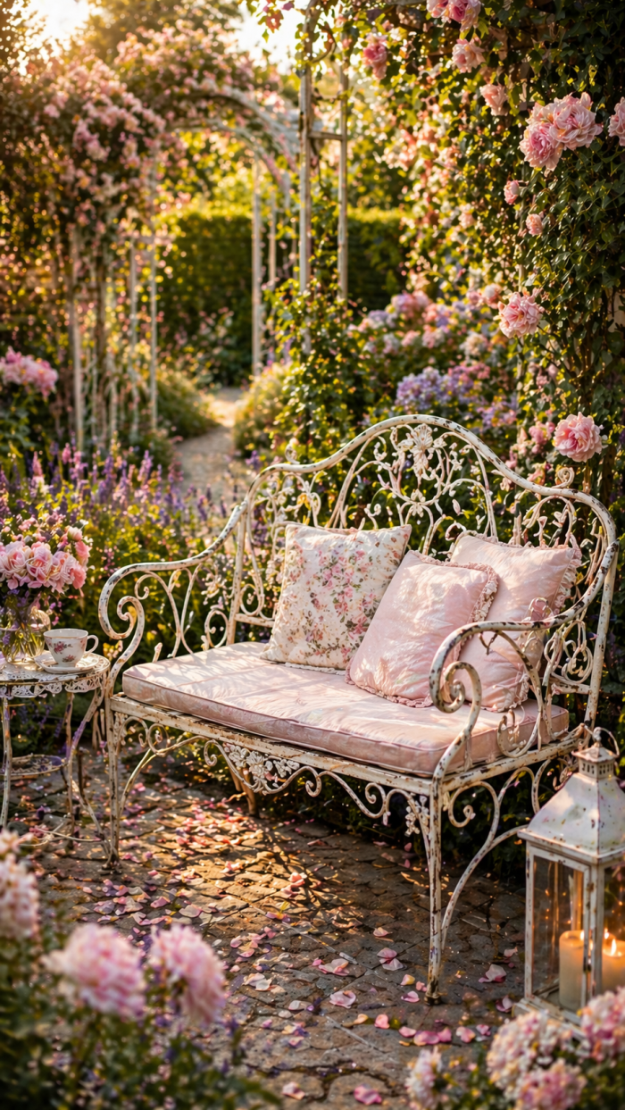 Platz 2 Romantische sitzbank garten aus Metall im Vintage Stil