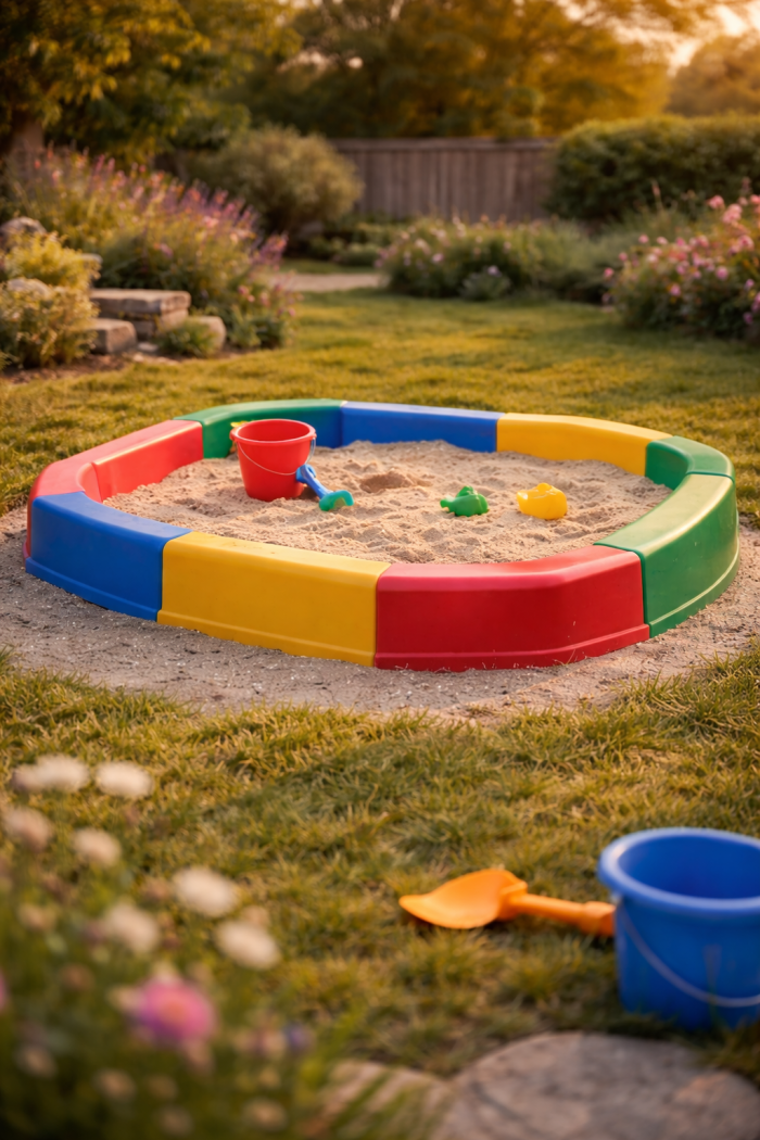 Platz 3 Flexible Sandkasten Umrandung aus Kunststoff