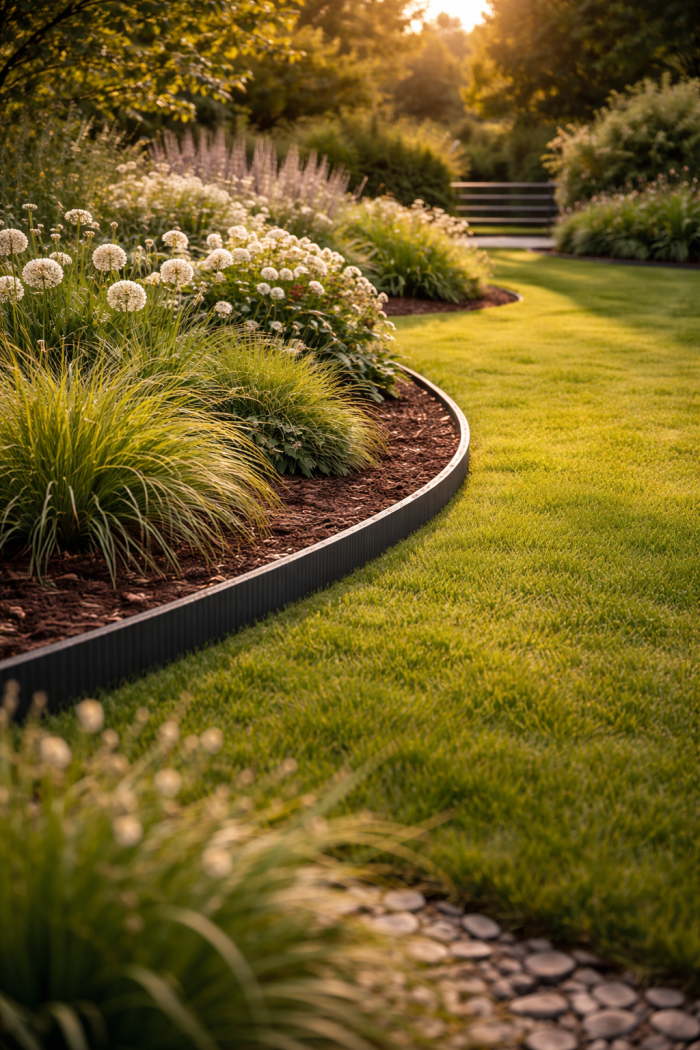 Platz 3 Flexible rasenkanten ideen aus Metall oder Kunststoff