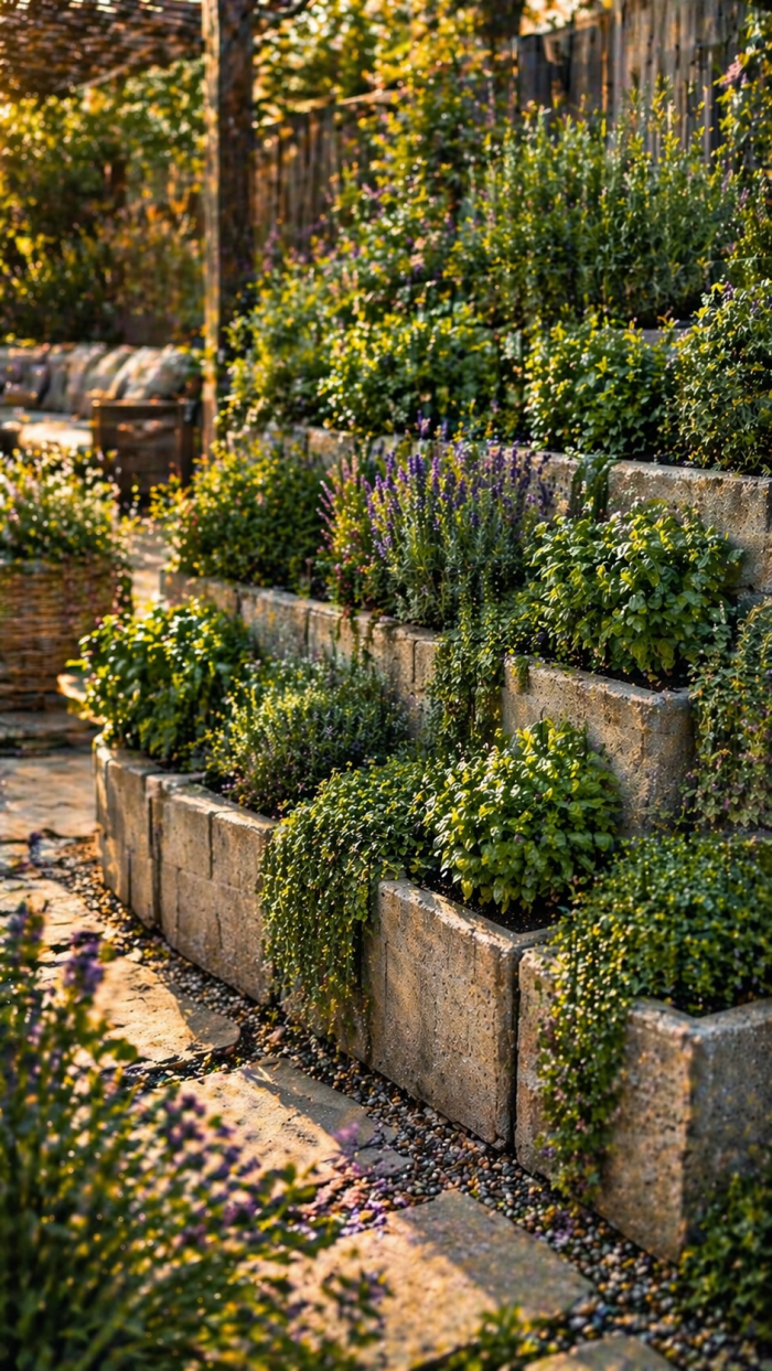 Platz 3 Kräuterbeet mit pflanzsteine ideen garten