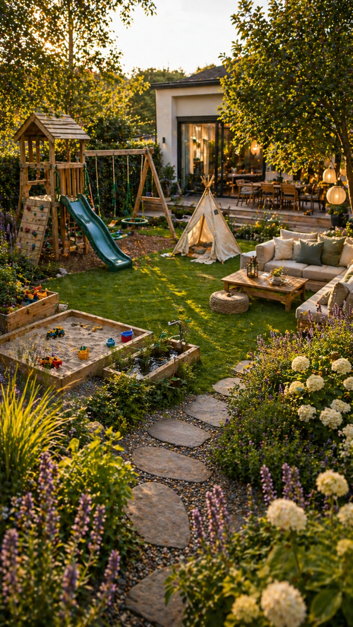 Platz 3 Multifunktionale gartengestaltung kinderbereich für die ganze Familie